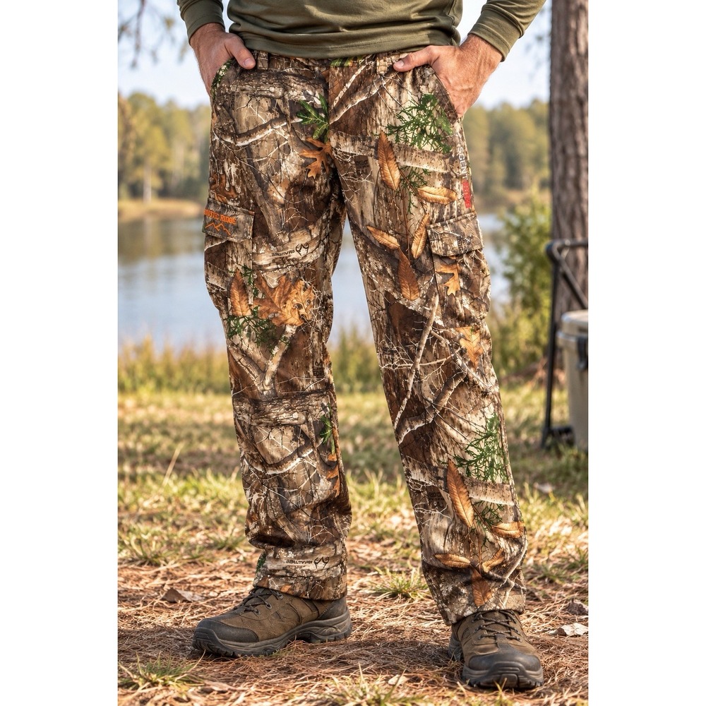 Rustic Ridge 2XL Realtree Edge Camo Hunting Pants Scent Stop Cargo Mens